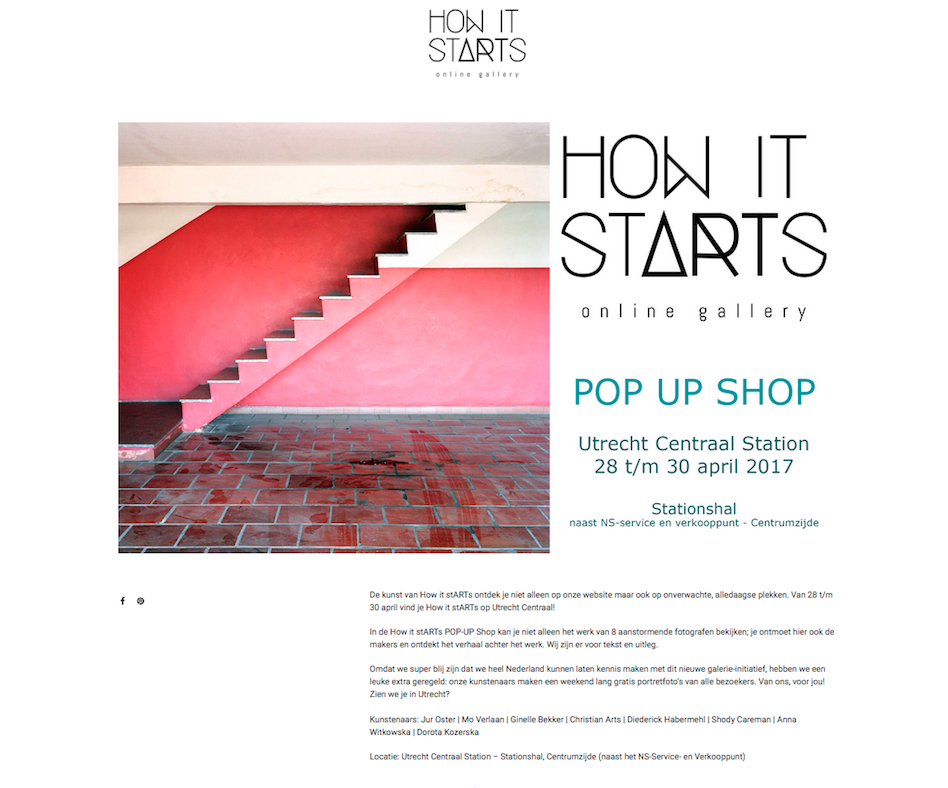 How it stARTs POP UP SHOP